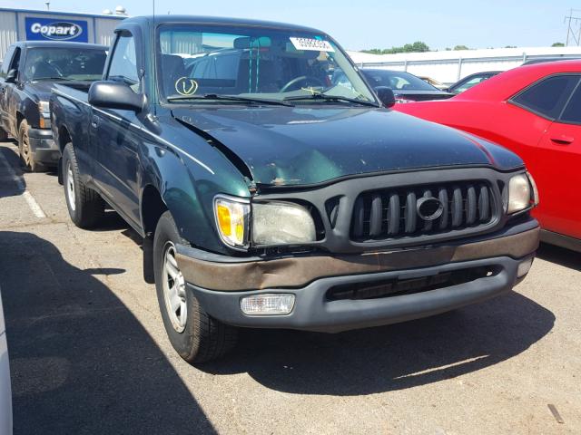 5TENL42N61Z762294 - 2001 TOYOTA TACOMA GREEN photo 1