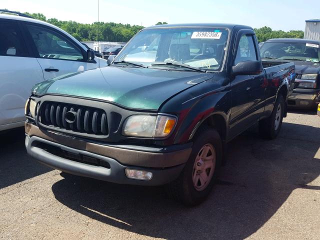 5TENL42N61Z762294 - 2001 TOYOTA TACOMA GREEN photo 2