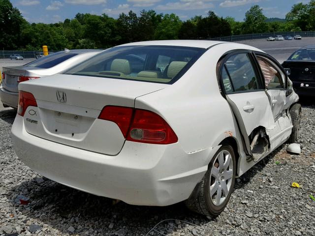 1HGFA16537L121292 - 2007 HONDA CIVIC LX WHITE photo 4