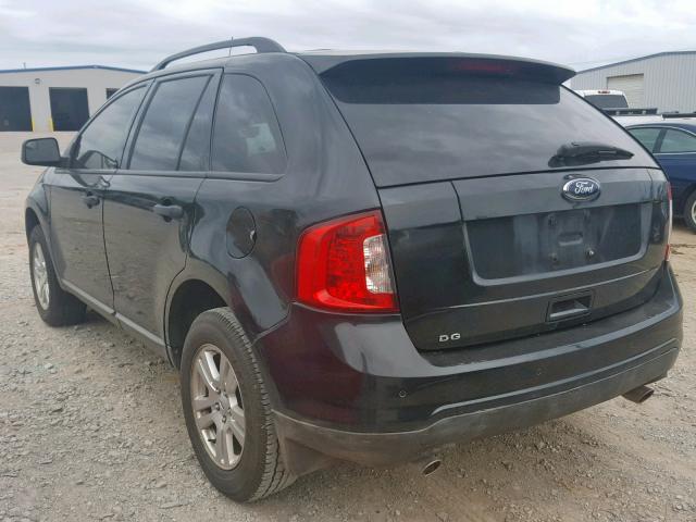 2FMDK3GCXBBA42573 - 2011 FORD EDGE SE BLACK photo 3