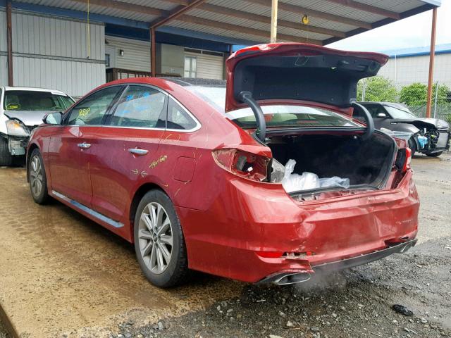 5NPE34AF7GH432363 - 2016 HYUNDAI SONATA SPO MAROON photo 3