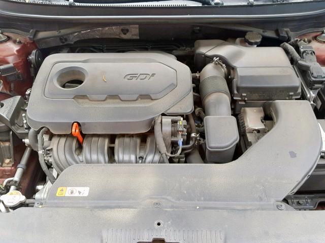 5NPE34AF7GH432363 - 2016 HYUNDAI SONATA SPO MAROON photo 7