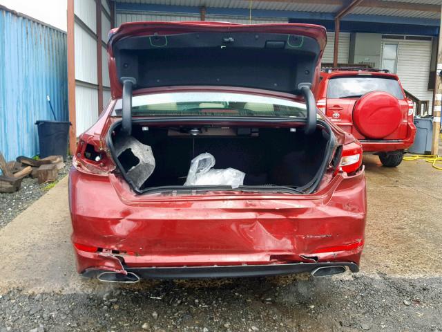 5NPE34AF7GH432363 - 2016 HYUNDAI SONATA SPO MAROON photo 9