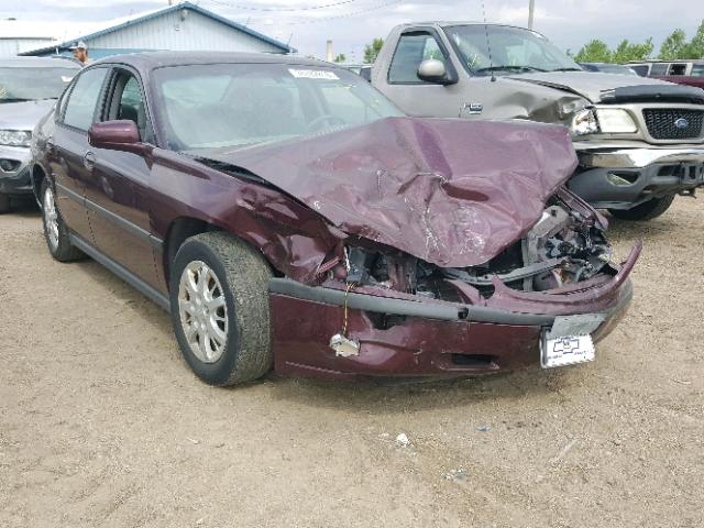 2G1WF52E939453423 - 2003 CHEVROLET IMPALA MAROON photo 1