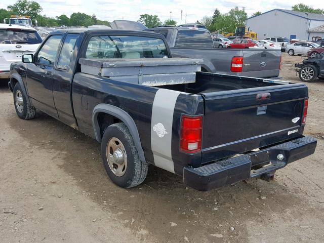 1B7GL23X3SW939816 - 1995 DODGE DAKOTA BLACK photo 3