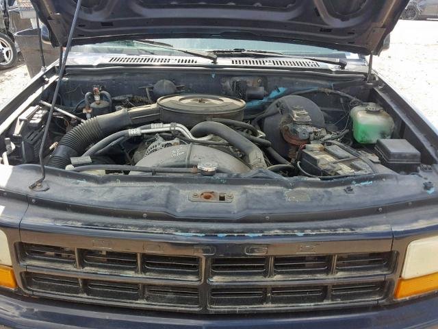 1B7GL23X3SW939816 - 1995 DODGE DAKOTA BLACK photo 7