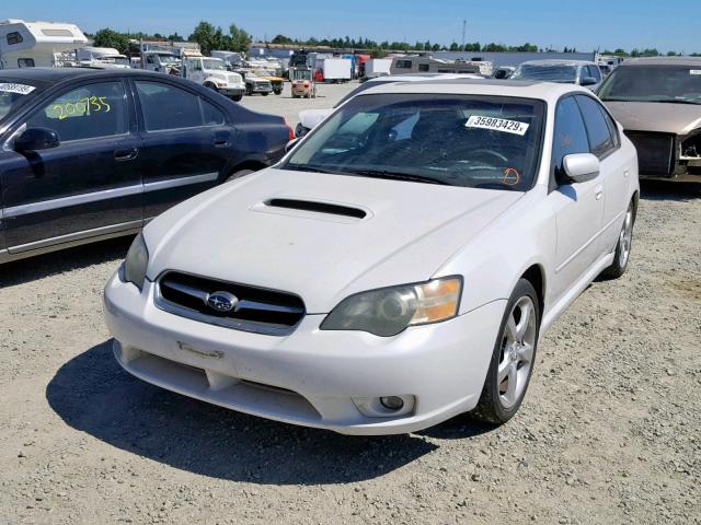 4S3BL676654210535 - 2005 SUBARU LEGACY GT WHITE photo 2