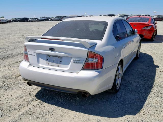 4S3BL676654210535 - 2005 SUBARU LEGACY GT WHITE photo 4