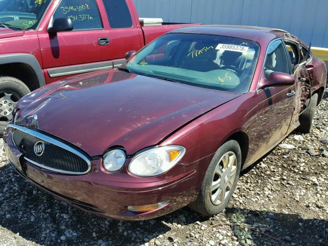 2G4WC582071244665 - 2007 BUICK LACROSSE C BURGUNDY photo 2