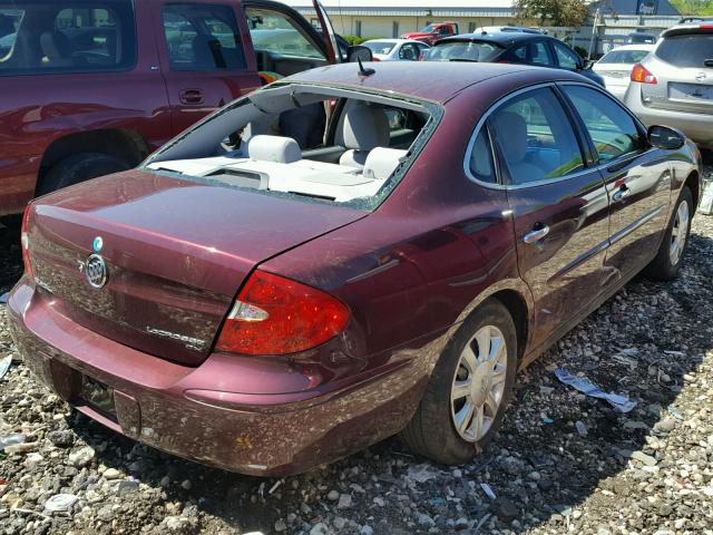 2G4WC582071244665 - 2007 BUICK LACROSSE C BURGUNDY photo 4