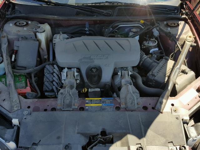 2G4WC582071244665 - 2007 BUICK LACROSSE C BURGUNDY photo 7