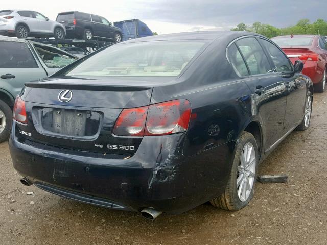 JTHCH96S060012157 - 2006 LEXUS GS 300 BLACK photo 4