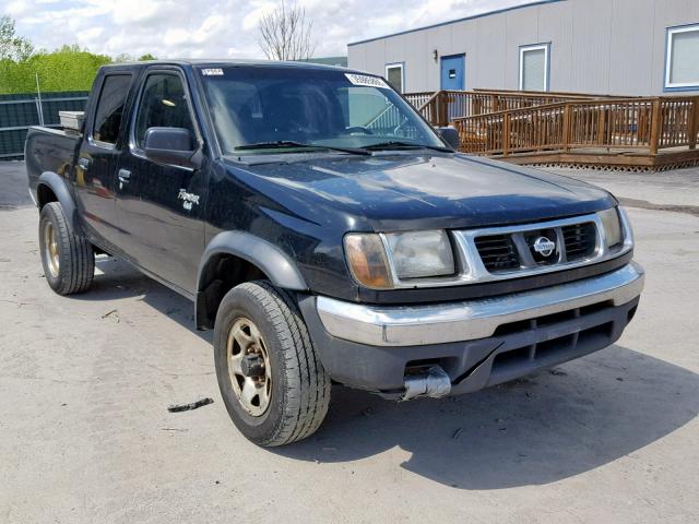 1N6ED27YXYC333704 - 2000 NISSAN FRONTIER C BLACK photo 1