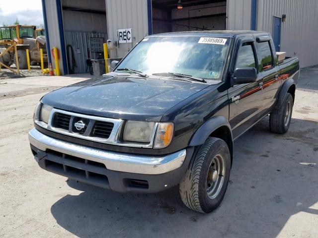 1N6ED27YXYC333704 - 2000 NISSAN FRONTIER C BLACK photo 2