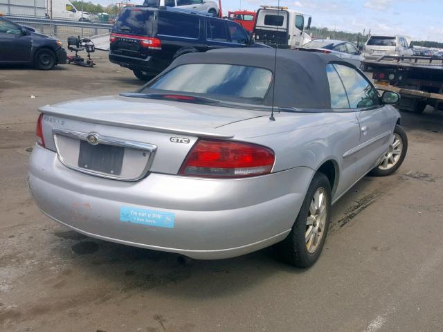 1C3EL75RX4N209935 - 2004 CHRYSLER SEBRING GT SILVER photo 4