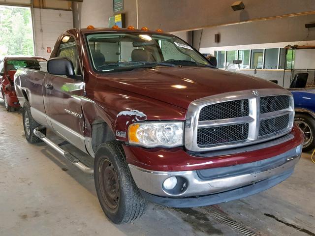 3D7KU26D13G775030 - 2003 DODGE RAM 2500 S BURGUNDY photo 1