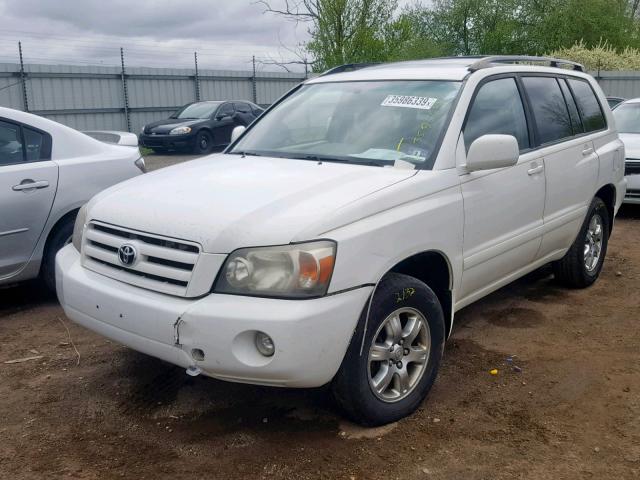 JTEEP21A940054600 - 2004 TOYOTA HIGHLANDER WHITE photo 2