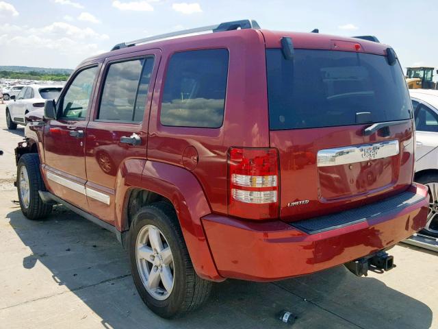 1J4PP5GK0BW508834 - 2011 JEEP LIBERTY LI RED photo 3