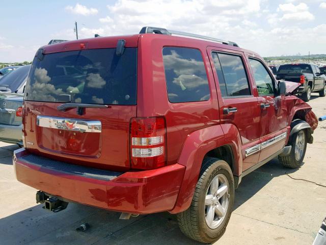 1J4PP5GK0BW508834 - 2011 JEEP LIBERTY LI RED photo 4