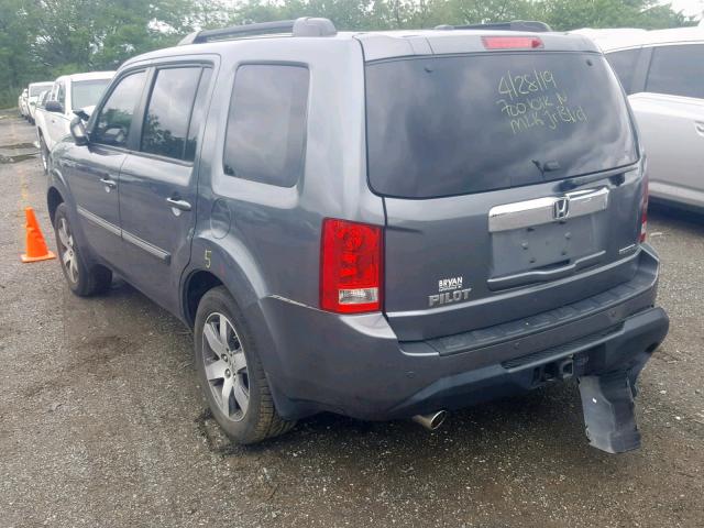 5FNYF3H92DB015807 - 2013 HONDA PILOT TOUR GRAY photo 3