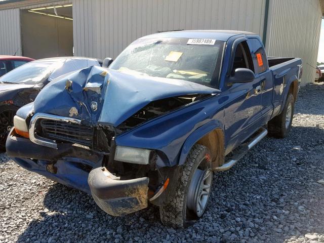 1D7HG32N24S685367 - 2004 DODGE DAKOTA SPO BLUE photo 2