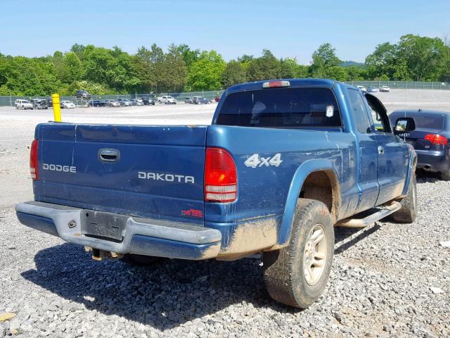 1D7HG32N24S685367 - 2004 DODGE DAKOTA SPO BLUE photo 4