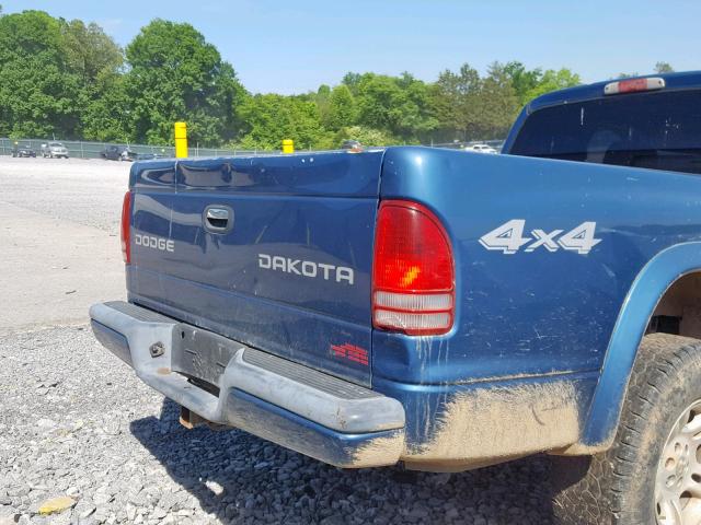 1D7HG32N24S685367 - 2004 DODGE DAKOTA SPO BLUE photo 9