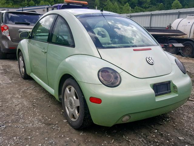 3VWCC21C11M408222 - 2001 VOLKSWAGEN NEW BEETLE მწვანე ფოტო 3