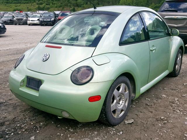 3VWCC21C11M408222 - 2001 VOLKSWAGEN NEW BEETLE მწვანე ფოტო 4
