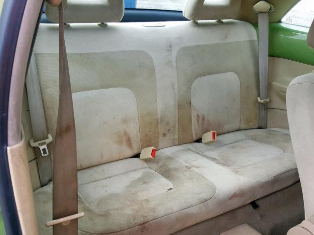 3VWCC21C11M408222 - 2001 VOLKSWAGEN NEW BEETLE მწვანე ფოტო 6