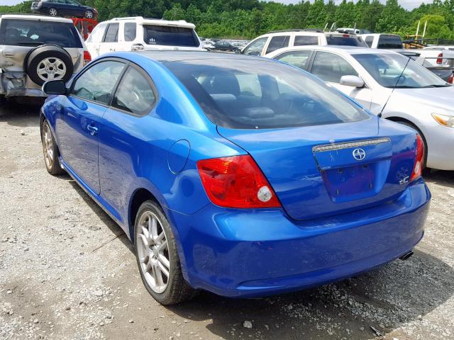 JTKDE167760127102 - 2006 TOYOTA SCION TC BLUE photo 3