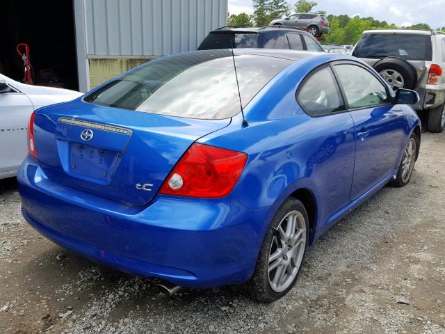 JTKDE167760127102 - 2006 TOYOTA SCION TC BLUE photo 4