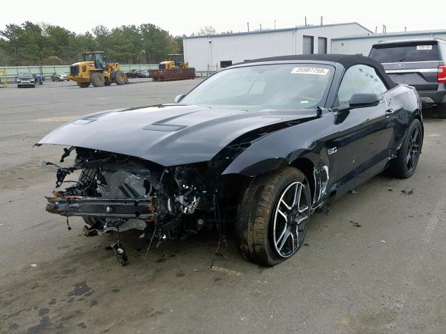 1FATP8FF3K5115576 - 2019 FORD MUSTANG GT BLACK photo 2