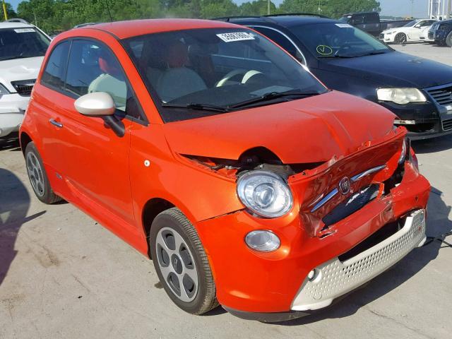 3C3CFFGE8DT604604 - 2013 FIAT 500 ELECTR ORANGE photo 1