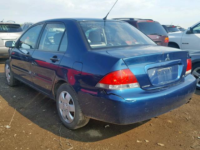 JA3AJ26E97U017168 - 2007 MITSUBISHI LANCER ES BLUE photo 3