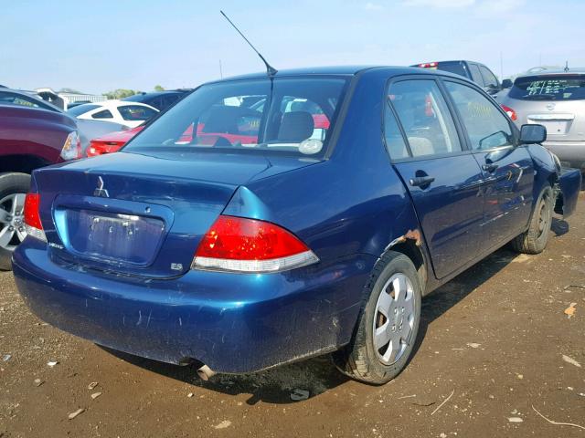 JA3AJ26E97U017168 - 2007 MITSUBISHI LANCER ES BLUE photo 4