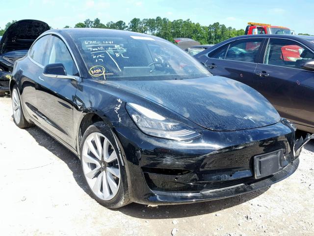 5YJ3E1EA7JF019833 - 2018 TESLA MODEL 3 BLACK photo 1