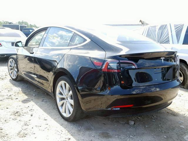 5YJ3E1EA7JF019833 - 2018 TESLA MODEL 3 BLACK photo 3