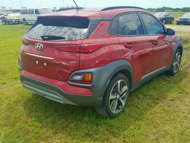 KM8K53A52JU138649 - 2018 HYUNDAI KONA ULTIM RED photo 4