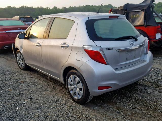 JTDKTUD34CD535695 - 2012 TOYOTA YARIS SILVER photo 3