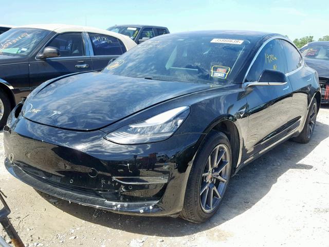 5YJ3E1EA0JF004932 - 2018 TESLA MODEL 3 BLACK photo 2