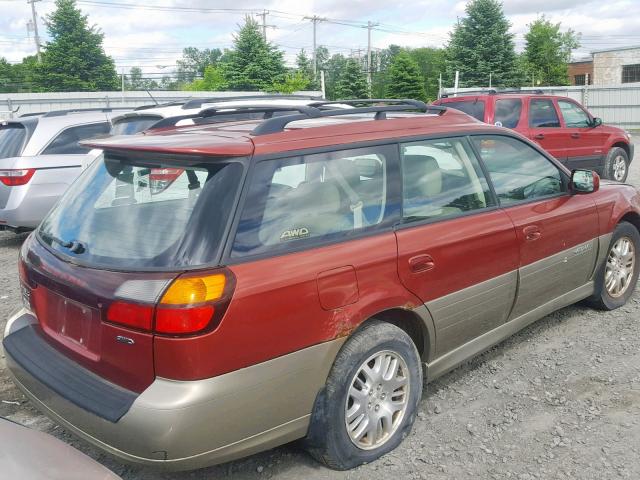 4S3BH686947626625 - 2004 SUBARU LEGACY OUT BURGUNDY photo 4