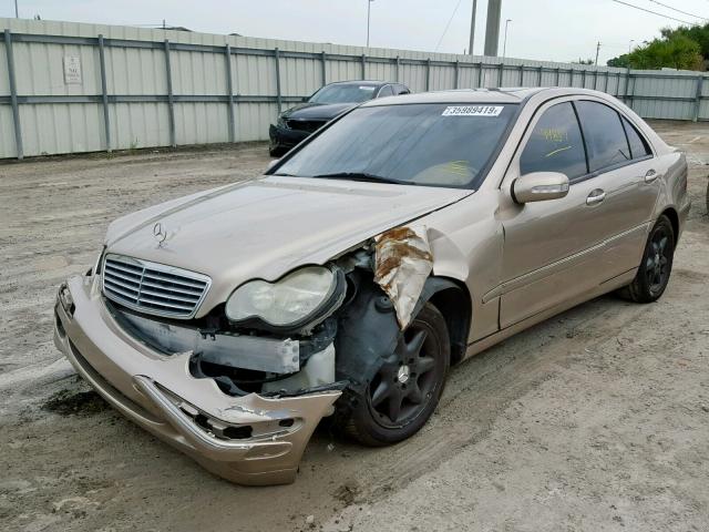 WDBRF61J12E009097 - 2002 MERCEDES-BENZ C 240 GOLD photo 2