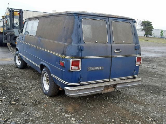 CGU1584155707 - 1978 CHEVROLET VAN BLUE photo 3