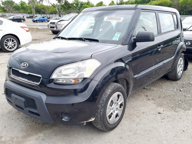 KNDJT2A19B7235859 - 2011 KIA SOUL BLACK photo 2