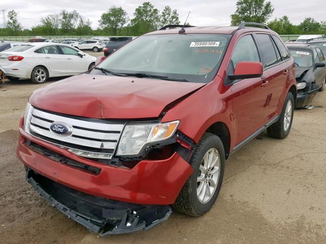 2FMDK48C59BB03715 - 2009 FORD EDGE SEL RED photo 2