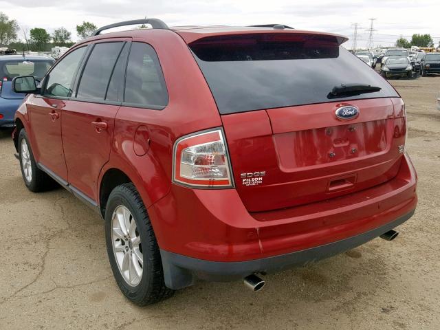 2FMDK48C59BB03715 - 2009 FORD EDGE SEL RED photo 3