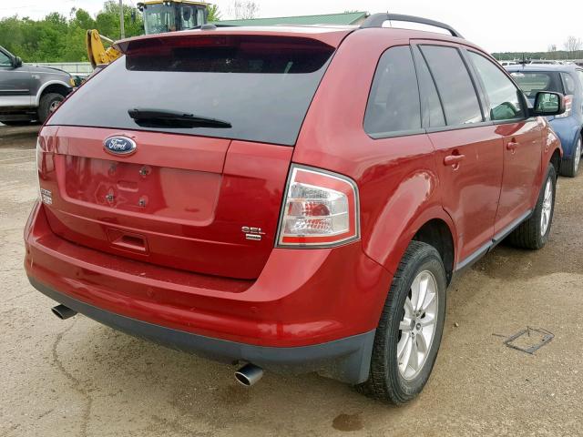 2FMDK48C59BB03715 - 2009 FORD EDGE SEL RED photo 4