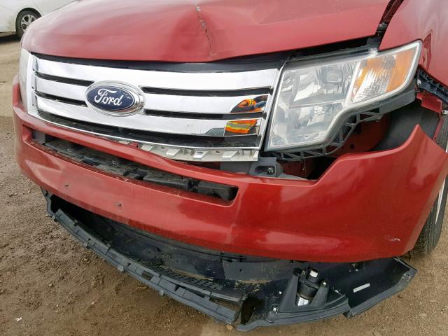 2FMDK48C59BB03715 - 2009 FORD EDGE SEL RED photo 9