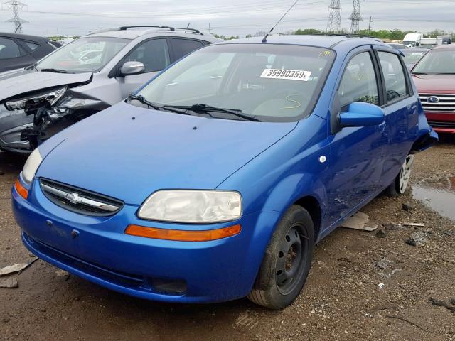 KL1TD66606B572741 - 2006 CHEVROLET AVEO BASE Көк фото 2